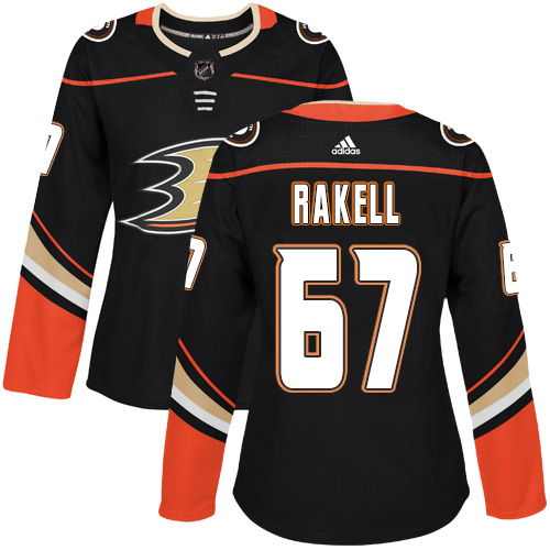 Adidas Anaheim Ducks #67 Rickard Rakell Black Home Authentic Womens Stitched NHL Jersey